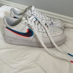 Womens size 5.5 Air Force 1 3D ordered 2020, worn once.